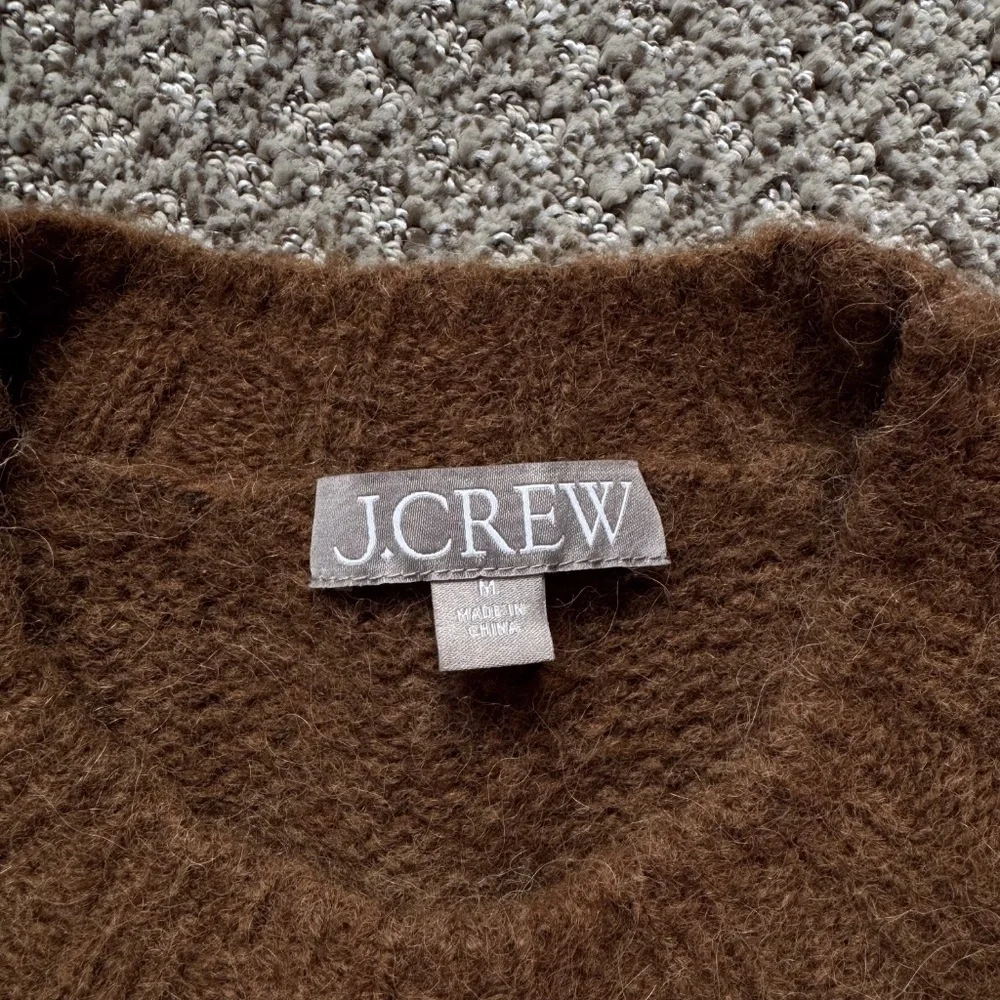 J, Crew Fair Isle Crewneck Sweater in Brushed Yarn